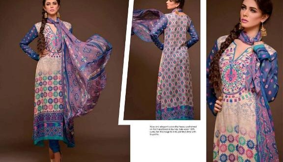 Al Hamra Fabric Grace Crinkle Chiffon Lawn Collection 2014