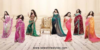 Latest Indian Sarees Designs Styles 2014 for Women