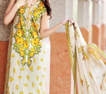 Nishat Textiles Lawn Spring Summer 2014 Collection for Women