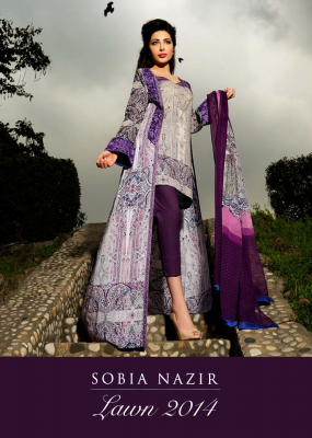 Sobia Nazir Spring/Summer Lawn Dresses Designs 2014