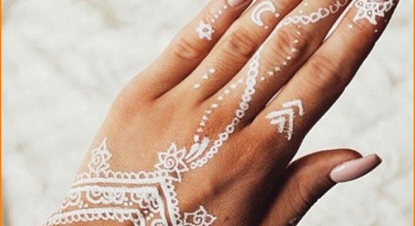 Beautiful White Henna Tattoos for Hands