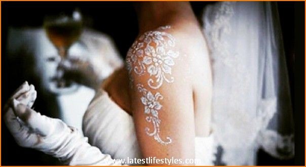 Bridal White Henna Patterns for Body